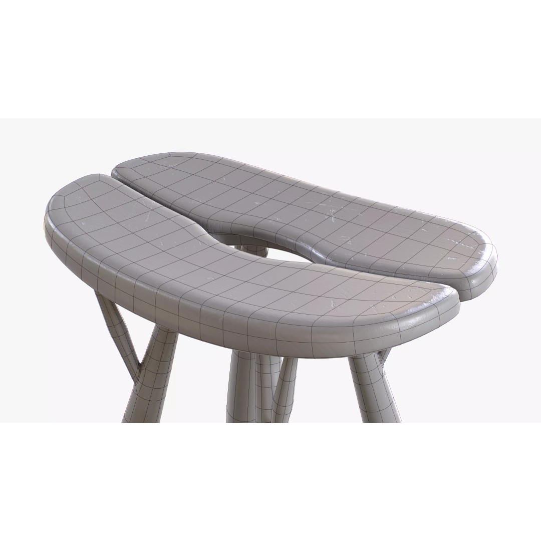 Artek Pirkka Bar Stool 3D Model – Low Poly PBR Furniture Asset, FBX - View 10