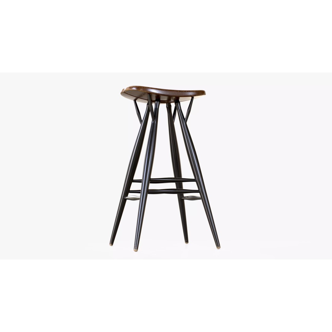 Artek Pirkka Bar Stool 3D Model – Low Poly PBR Furniture Asset, FBX - View 4