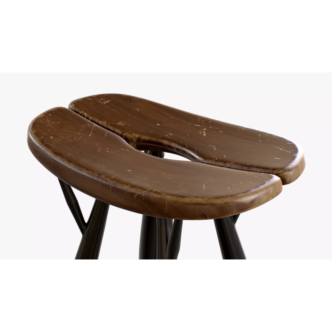 Artek Pirkka Bar Stool 3D Model – Low Poly PBR Furniture Asset, FBX - View 5