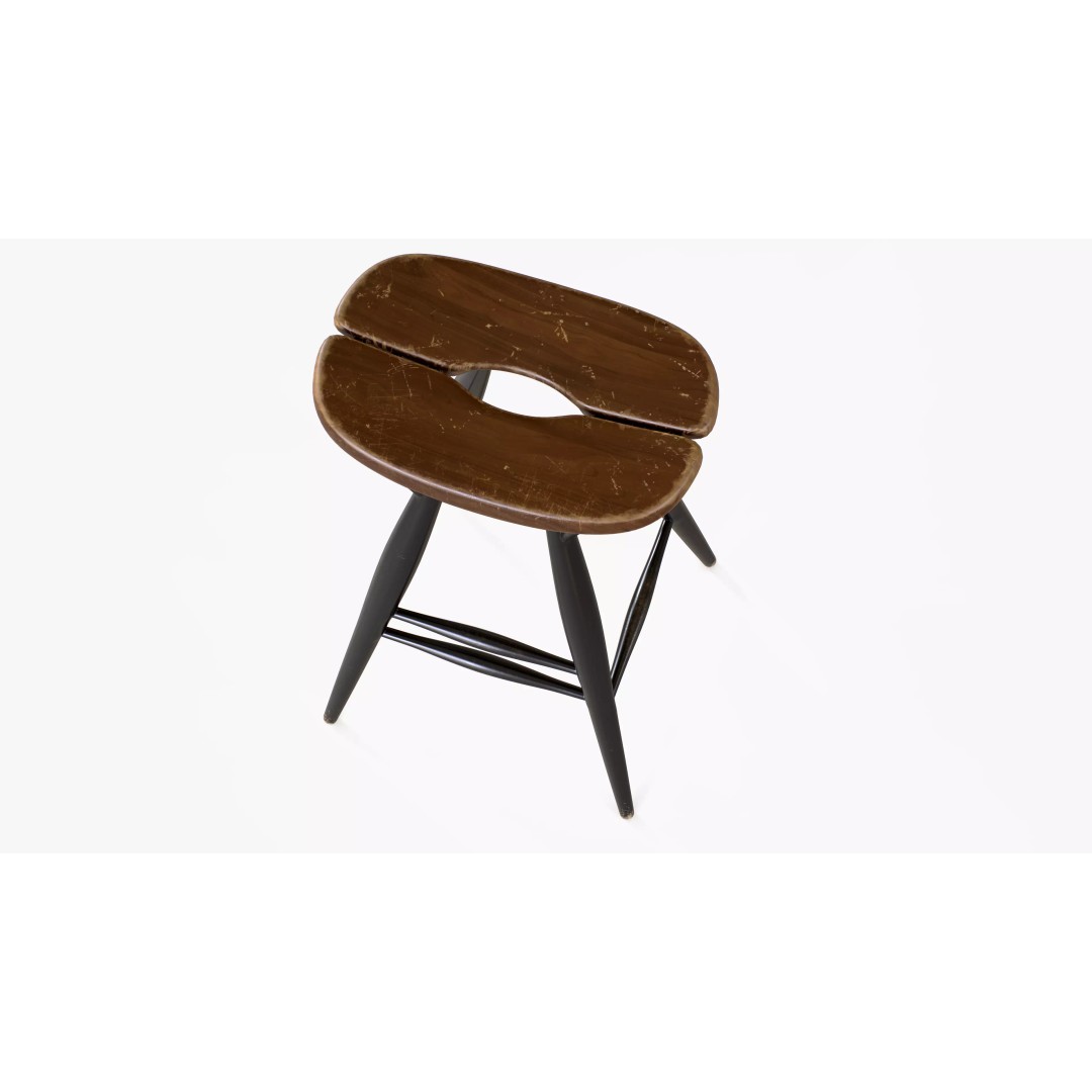 Artek Pirkka Bar Stool 3D Model – Low Poly PBR Furniture Asset, FBX - View 6