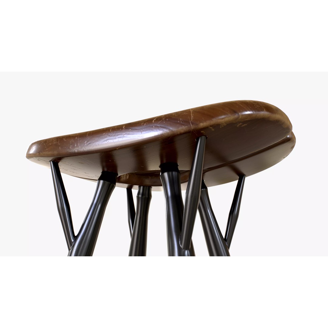 Artek Pirkka Bar Stool 3D Model – Low Poly PBR Furniture Asset, FBX - View 7