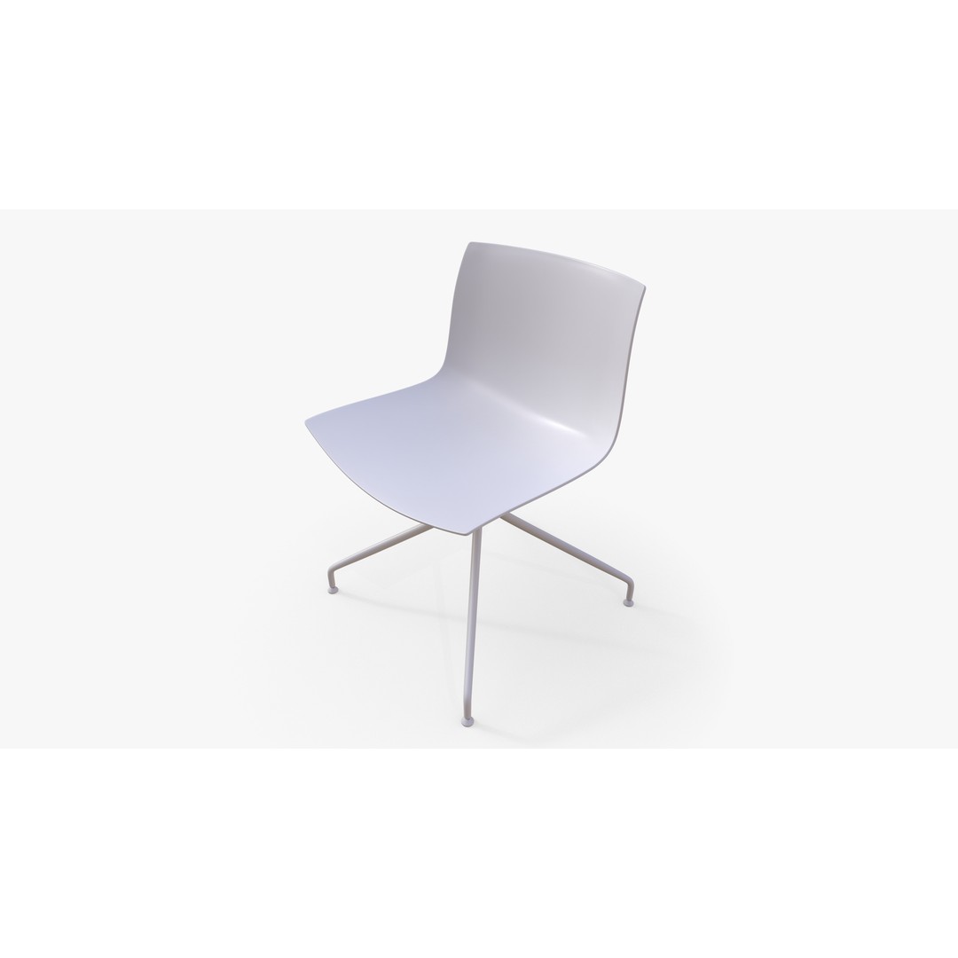 Plastic Chair 3D Model – Low Poly PBR Furniture Asset, FBX - View 10