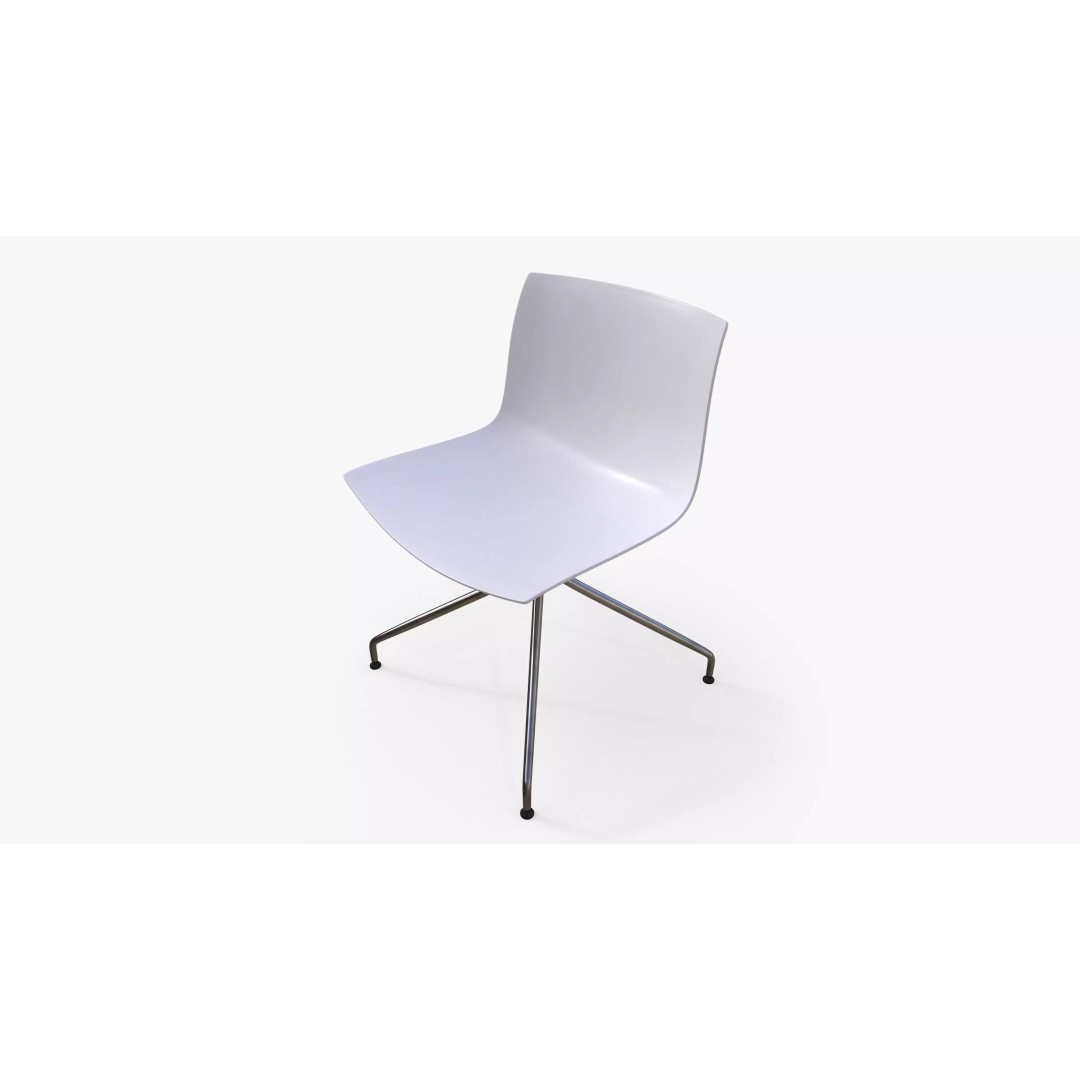 Plastic Chair 3D Model – Low Poly PBR Furniture Asset, FBX - View 2