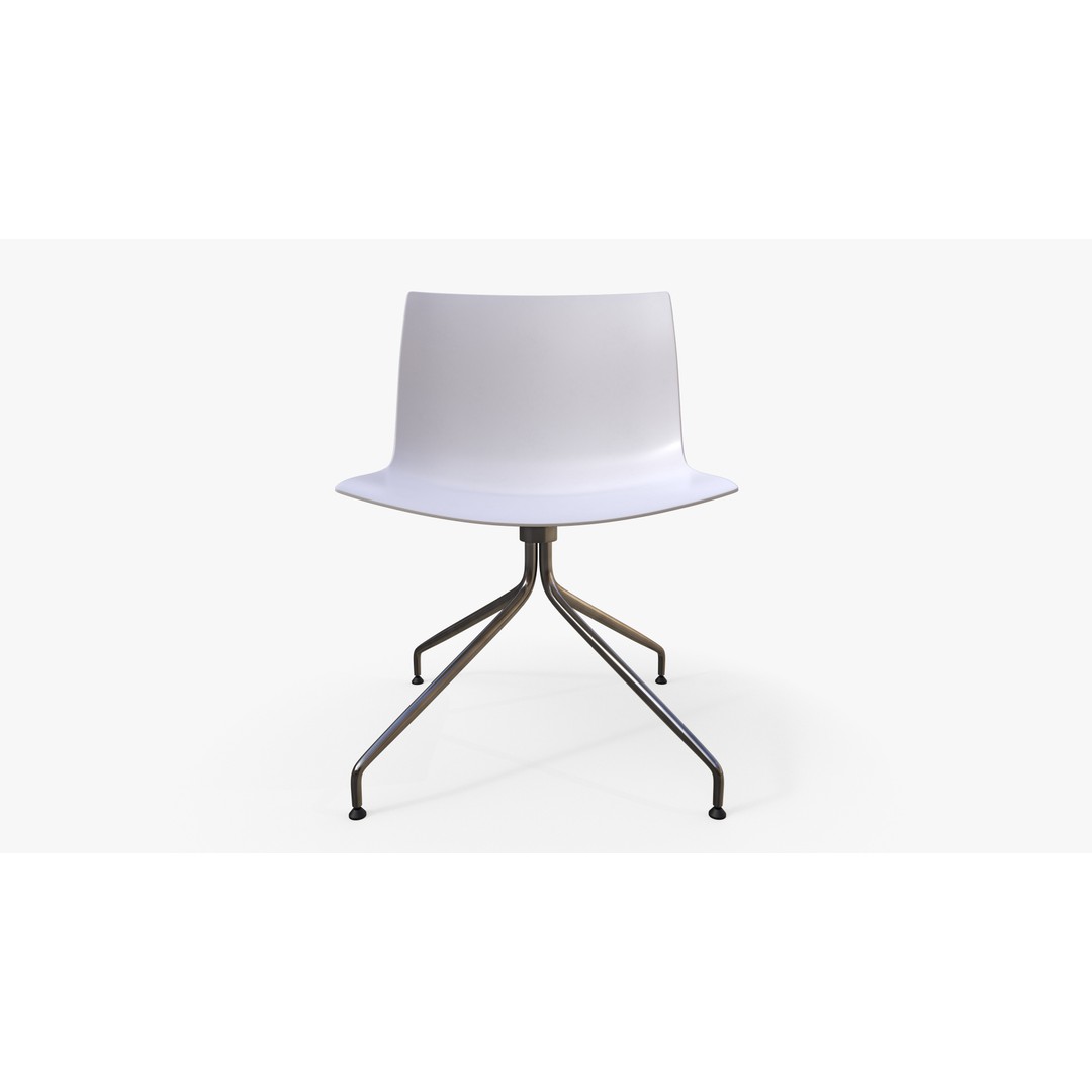 Plastic Chair 3D Model – Low Poly PBR Furniture Asset, FBX - View 4