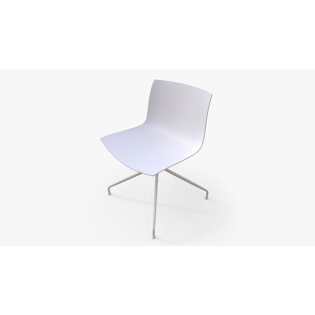 Plastic Chair 3D Model – Low Poly PBR Furniture Asset, FBX - View 9
