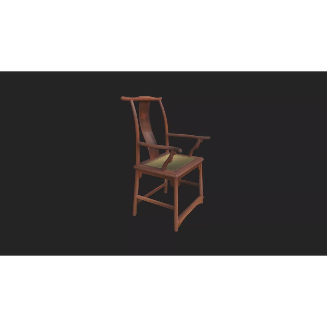 Table and Chairs 3D Model – Low Poly Furniture Asset, FBX, OBJ - View 10