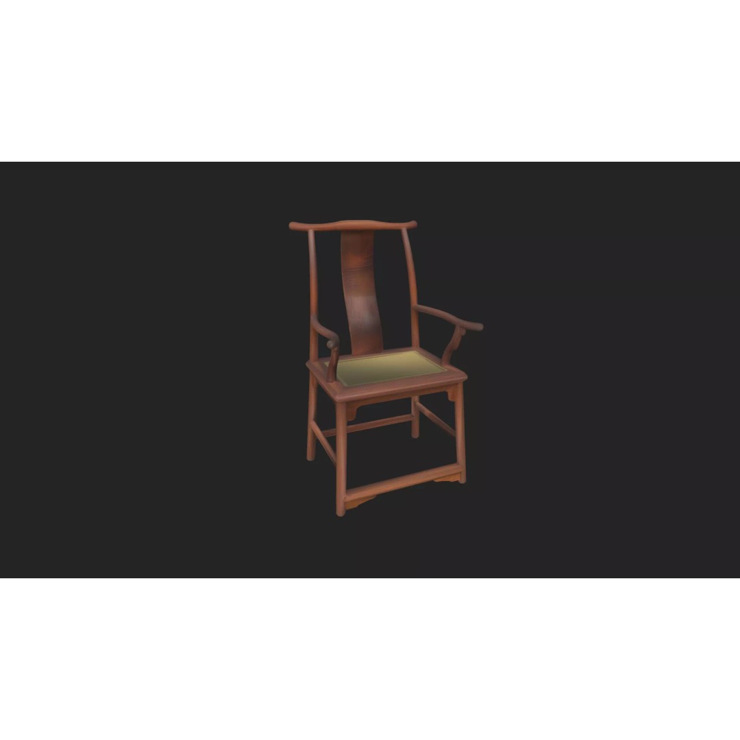 Table and Chairs 3D Model – Low Poly Furniture Asset, FBX, OBJ - View 11