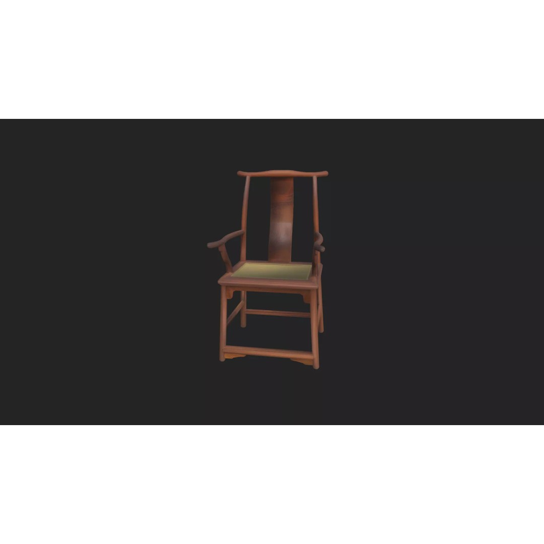 Table and Chairs 3D Model – Low Poly Furniture Asset, FBX, OBJ - View 12