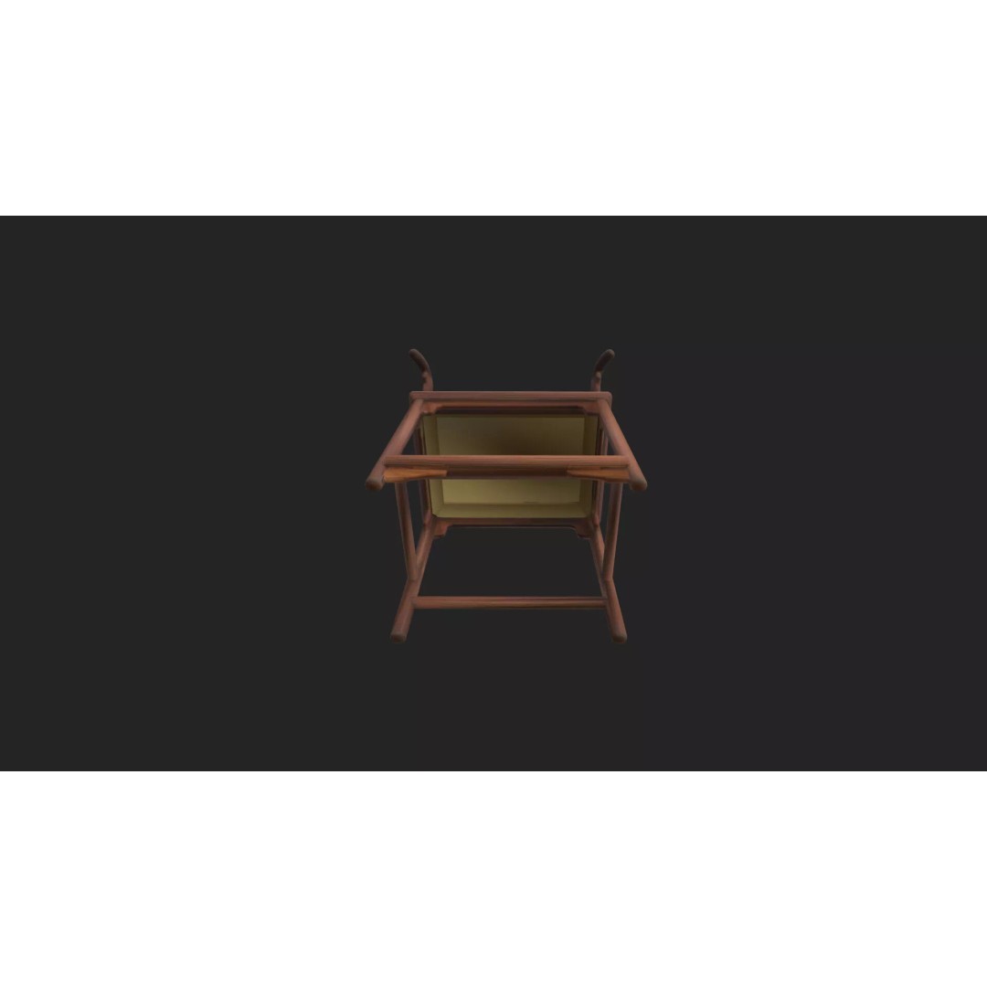 Table and Chairs 3D Model – Low Poly Furniture Asset, FBX, OBJ - View 14