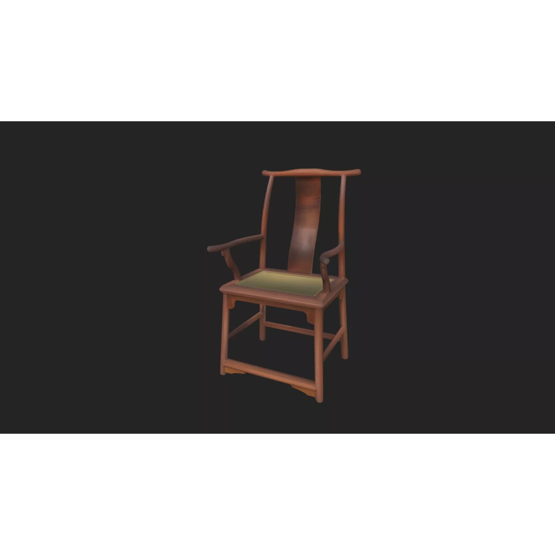 Table and Chairs 3D Model – Low Poly Furniture Asset, FBX, OBJ - View 2