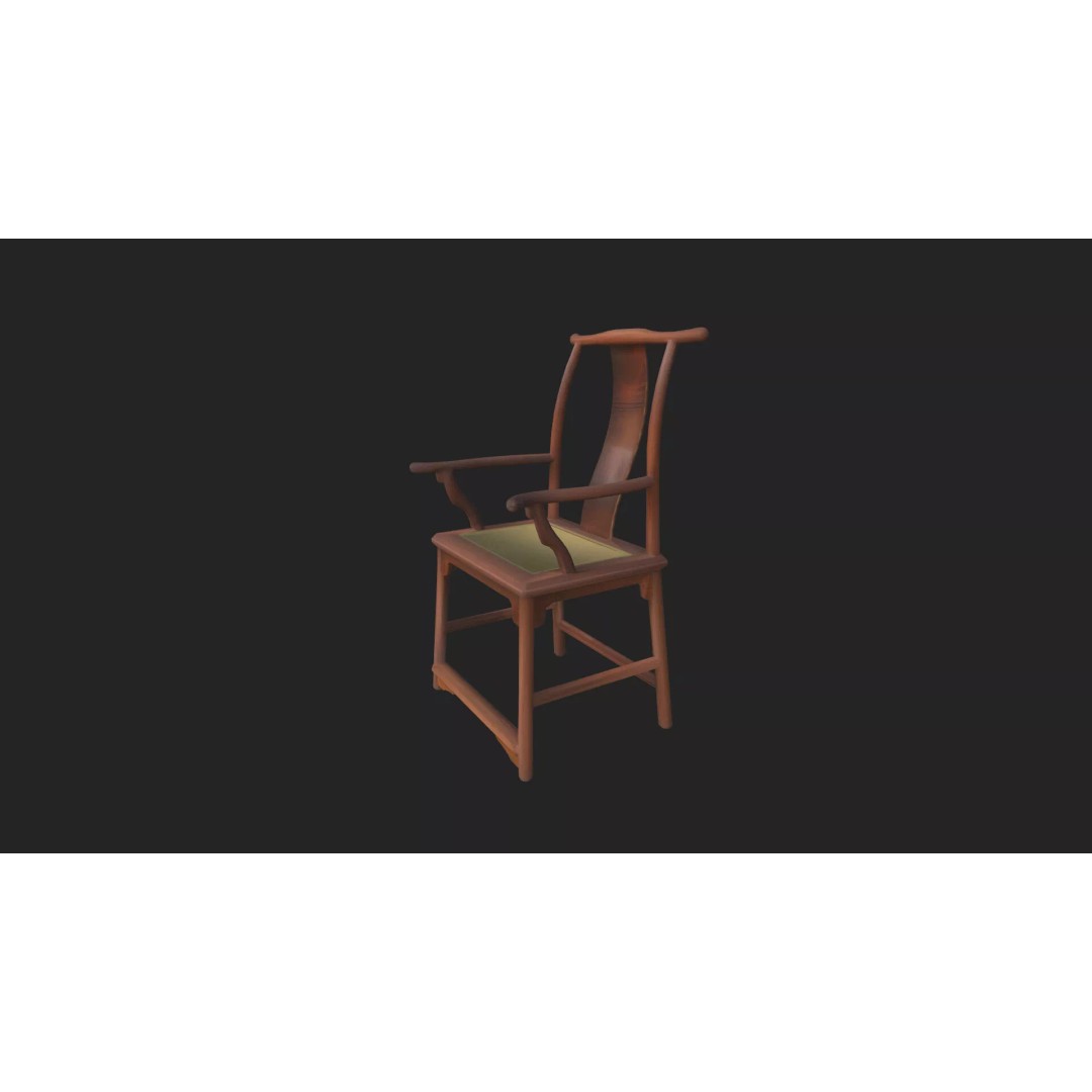 Table and Chairs 3D Model – Low Poly Furniture Asset, FBX, OBJ - View 3