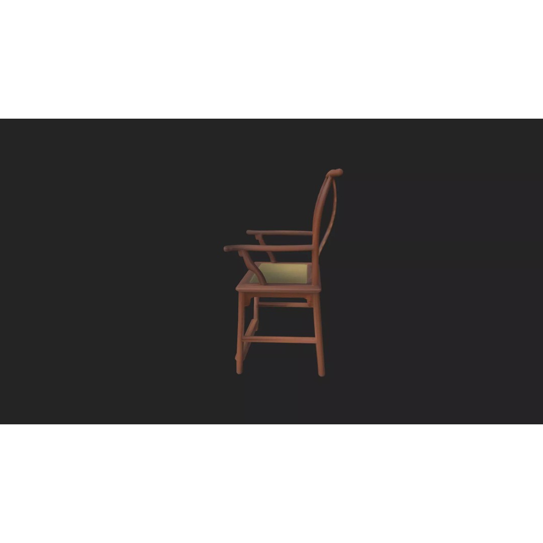 Table and Chairs 3D Model – Low Poly Furniture Asset, FBX, OBJ - View 4