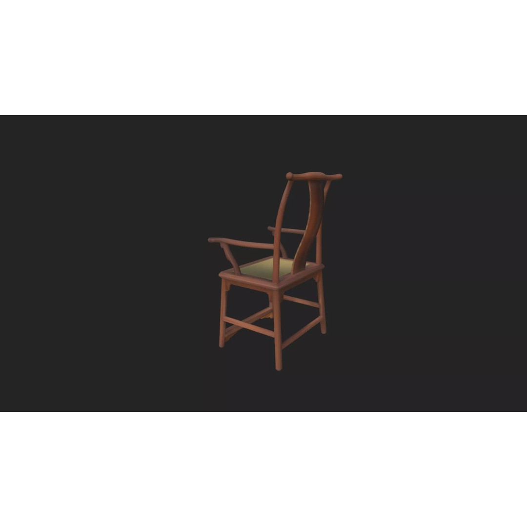Table and Chairs 3D Model – Low Poly Furniture Asset, FBX, OBJ - View 5