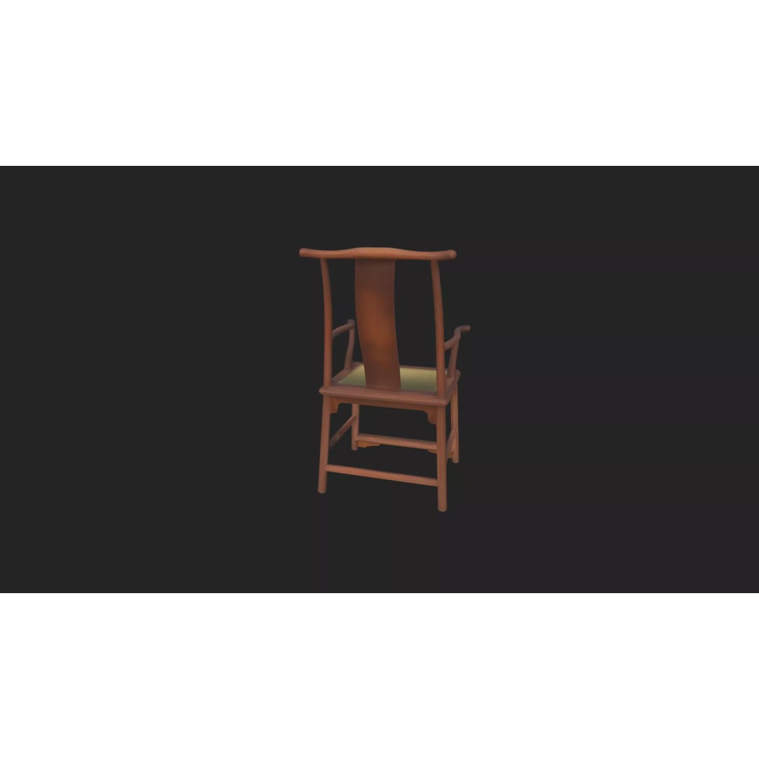Table and Chairs 3D Model – Low Poly Furniture Asset, FBX, OBJ - View 7