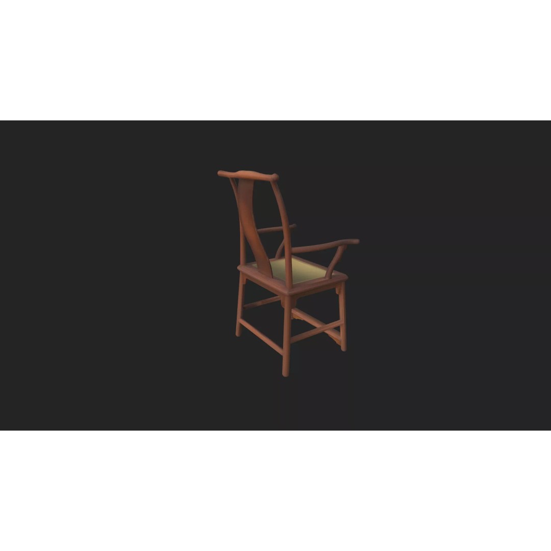 Table and Chairs 3D Model – Low Poly Furniture Asset, FBX, OBJ - View 8