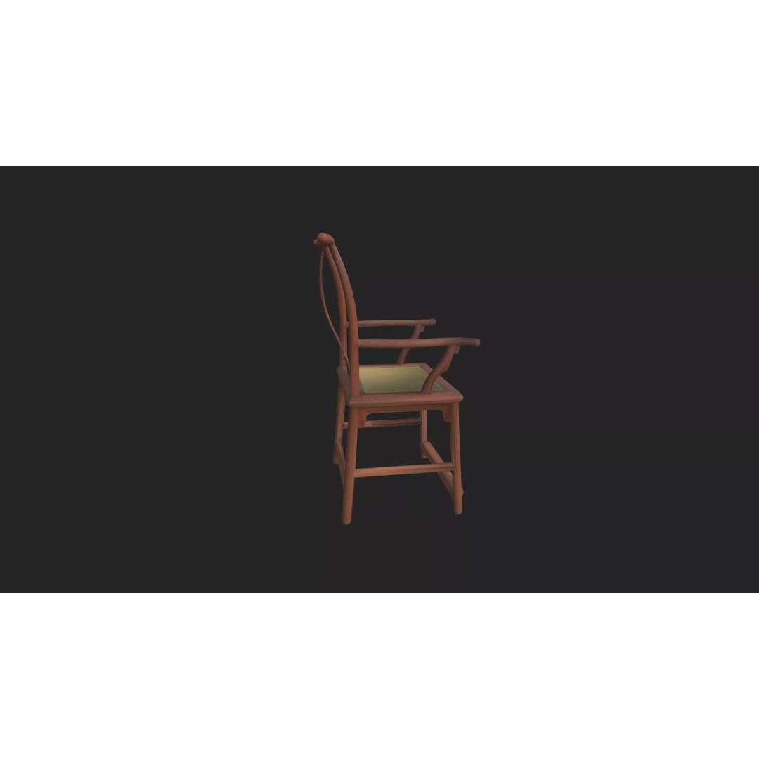 Table and Chairs 3D Model – Low Poly Furniture Asset, FBX, OBJ - View 9