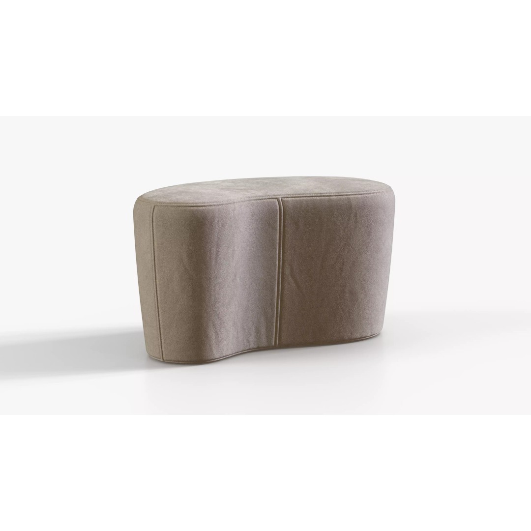 Ottoman 3D Model – Low Poly Fabric Seating Asset, FBX - View 2