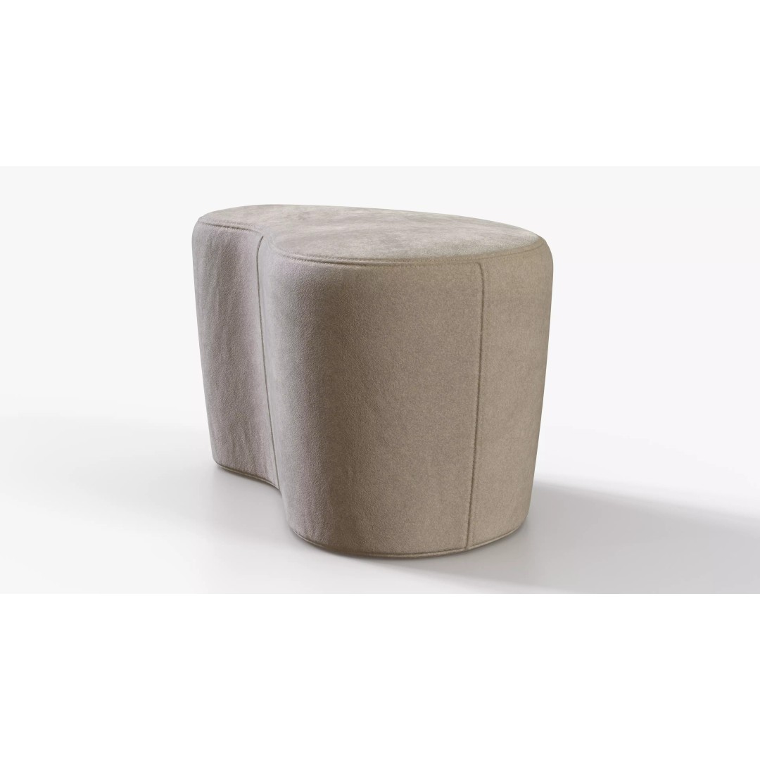 Ottoman 3D Model – Low Poly Fabric Seating Asset, FBX - View 3
