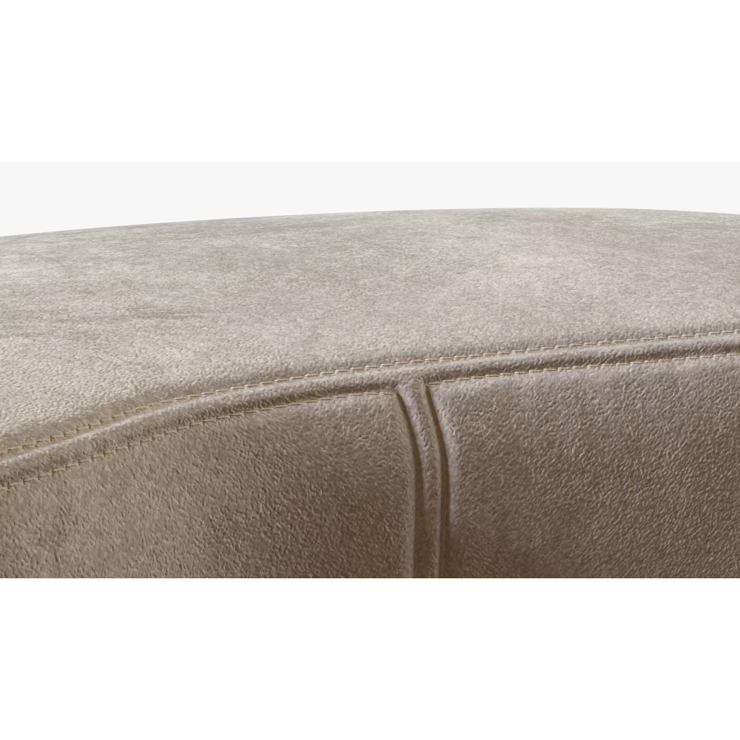 Ottoman 3D Model – Low Poly Fabric Seating Asset, FBX - View 8