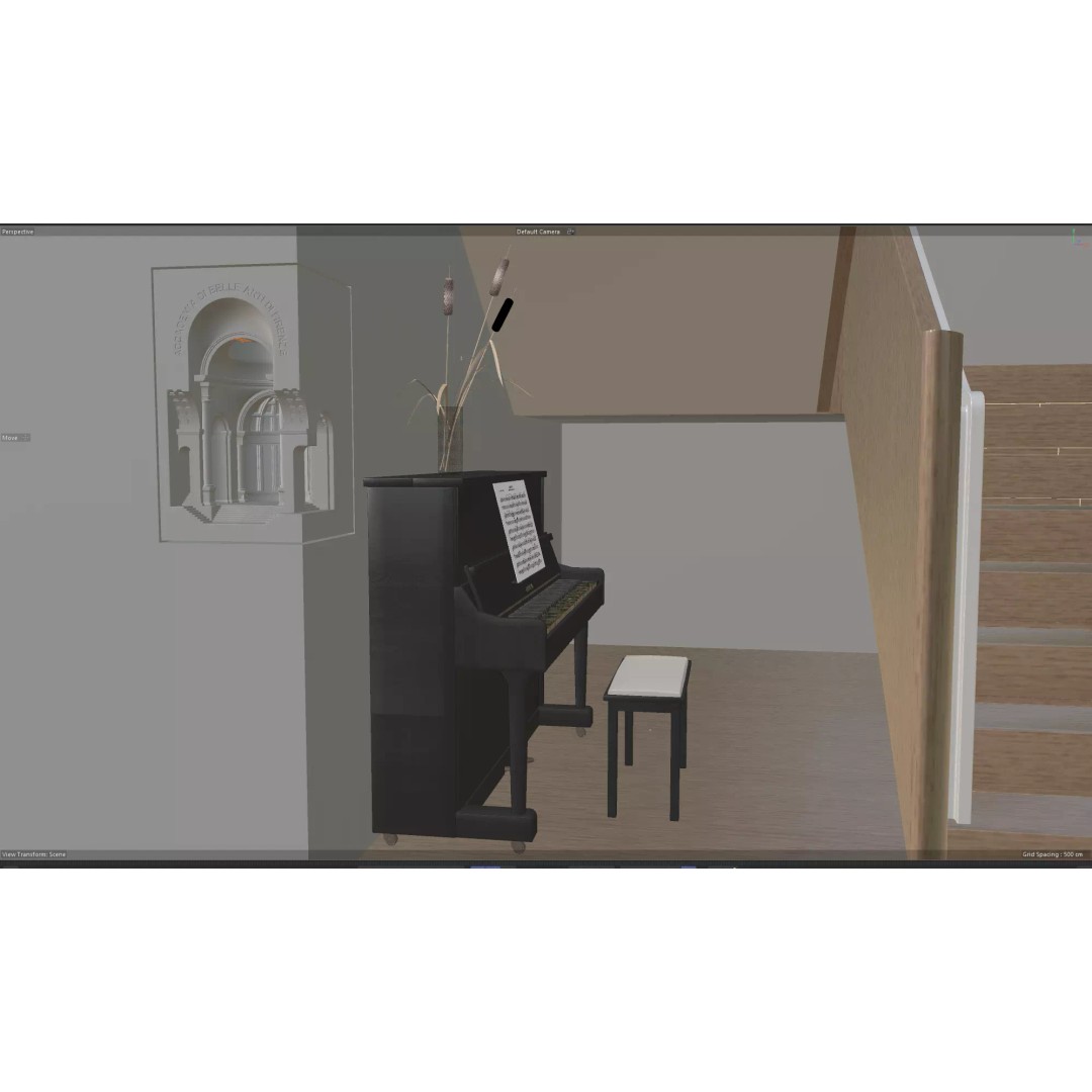 Modern Living Room 3D Model – Minimalist Interior Design, FBX - View 10