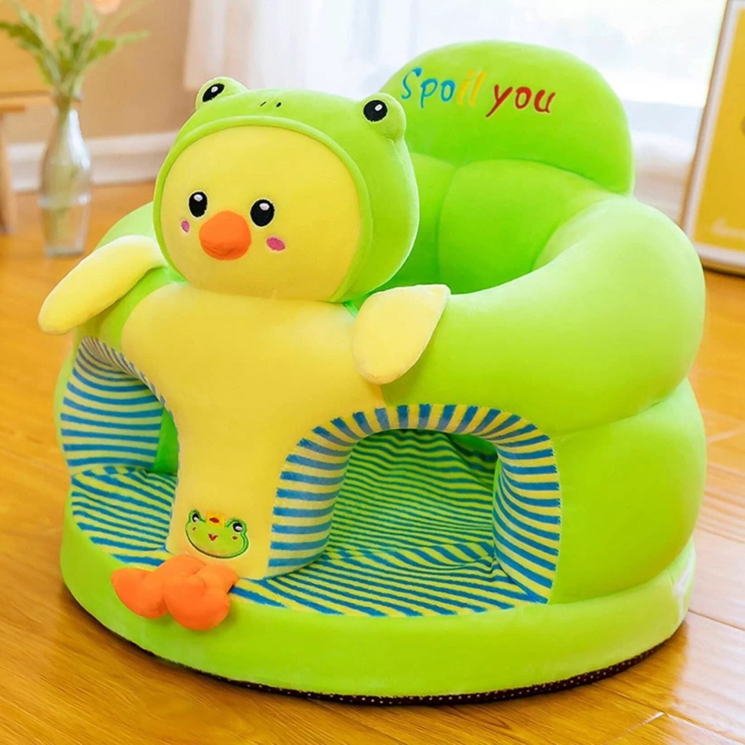 Plush Baby Support Seat 3D Model – Low Poly Frog-Chick Design, FBX - View 3