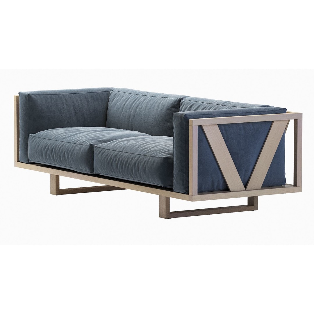 Ej555 Frame Sofa 3D Model – Modern Design, PBR Textures, OBJ/FBX - View 10