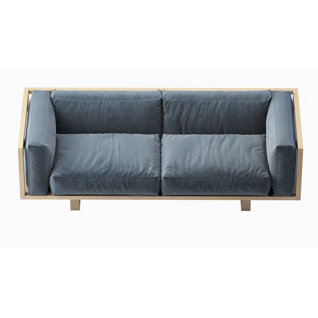 Ej555 Frame Sofa 3D Model – Modern Design, PBR Textures, OBJ/FBX - View 12