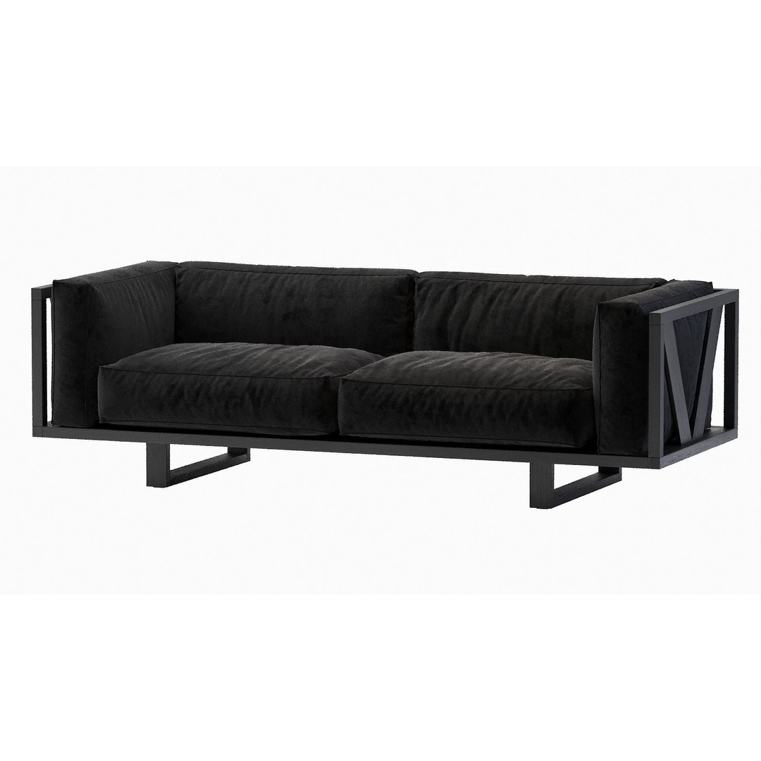 Ej555 Frame Sofa 3D Model – Modern Design, PBR Textures, OBJ/FBX - View 13