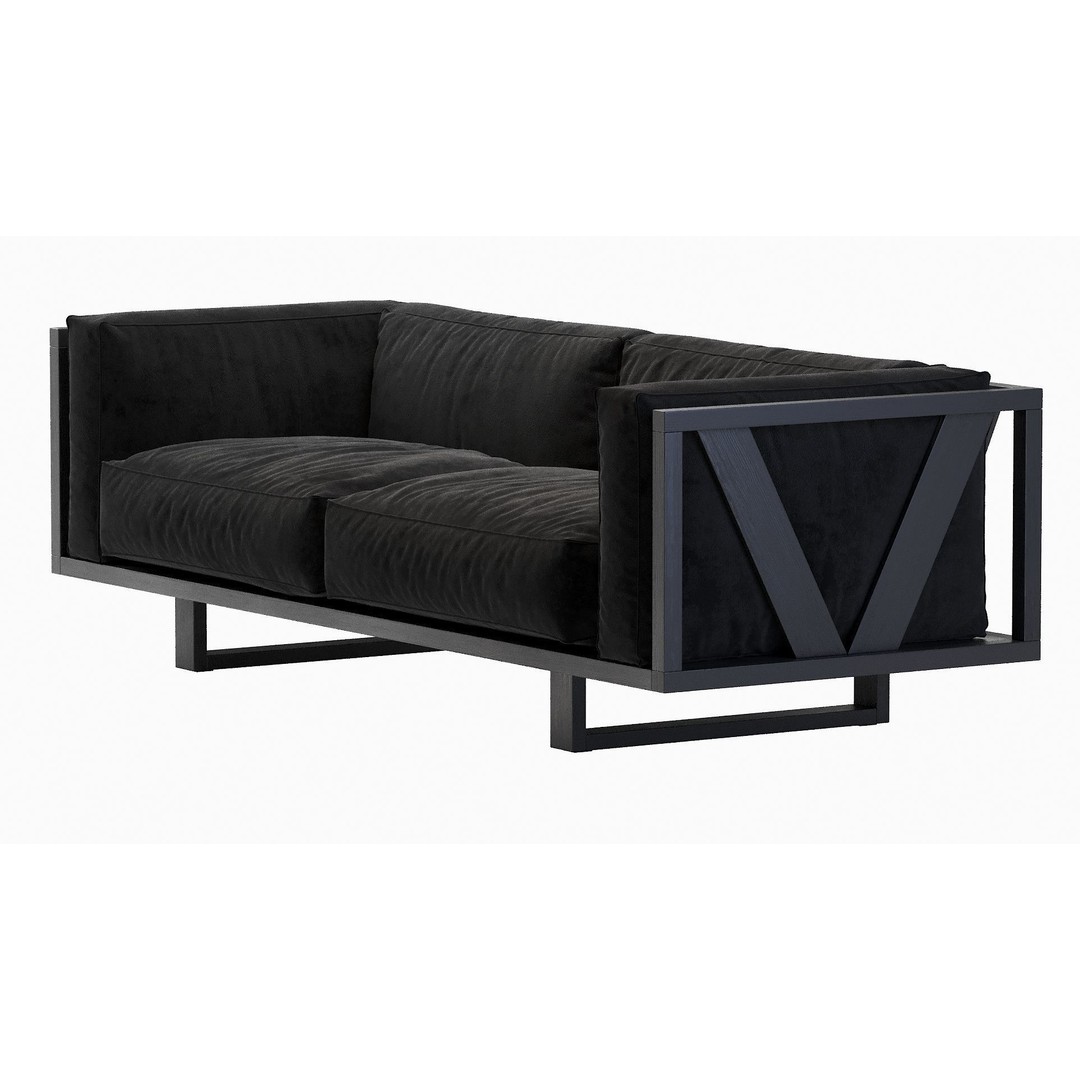 Ej555 Frame Sofa 3D Model – Modern Design, PBR Textures, OBJ/FBX - View 14