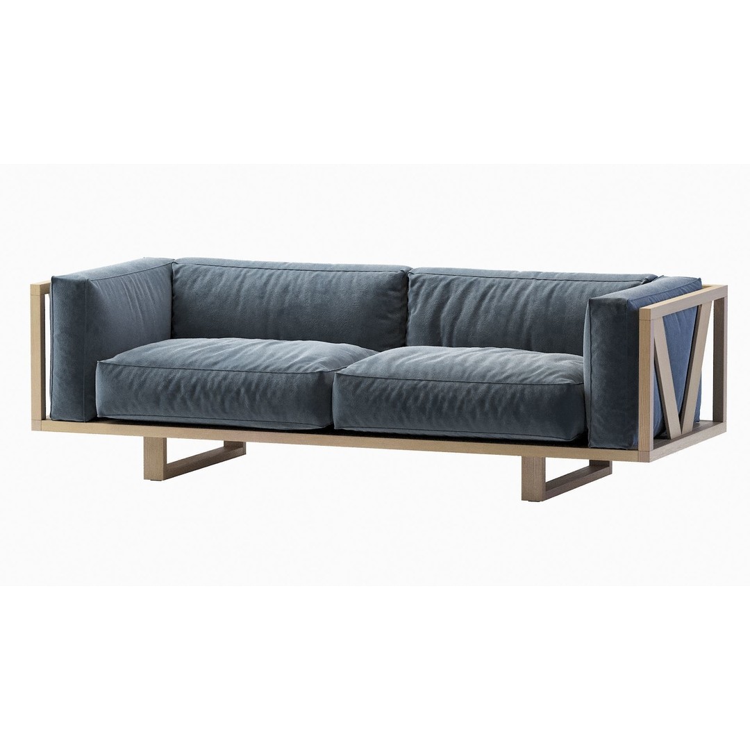 Ej555 Frame Sofa 3D Model – Modern Design, PBR Textures, OBJ/FBX - View 9