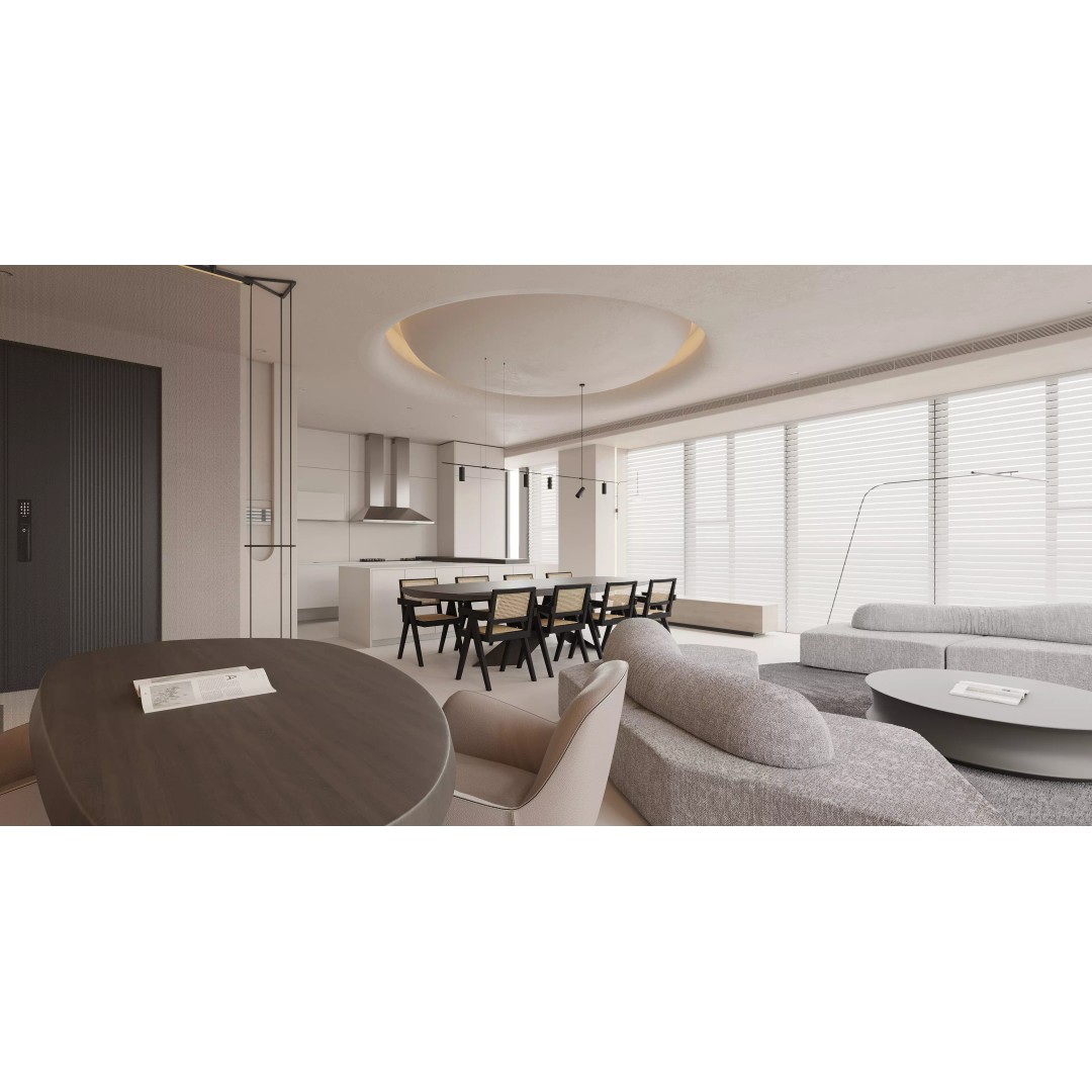 Modern Living Room 3D Model – Photo Realistic Interior Asset, FBX & OBJ - View 4