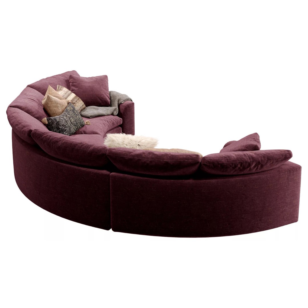 Cloud Semicircle Sofa 3D Model – Curved Modular Design, FBX & OBJ - View 10