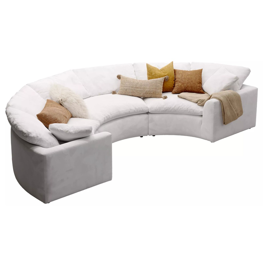 Cloud Semicircle Sofa 3D Model – Curved Modular Design, FBX & OBJ - View 13