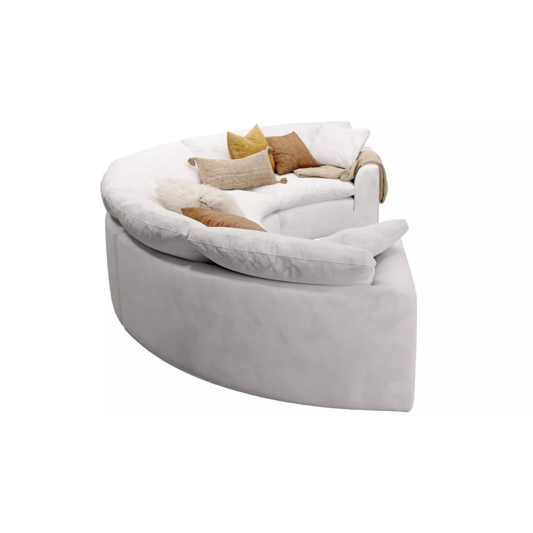 Cloud Semicircle Sofa 3D Model – Curved Modular Design, FBX & OBJ - View 15