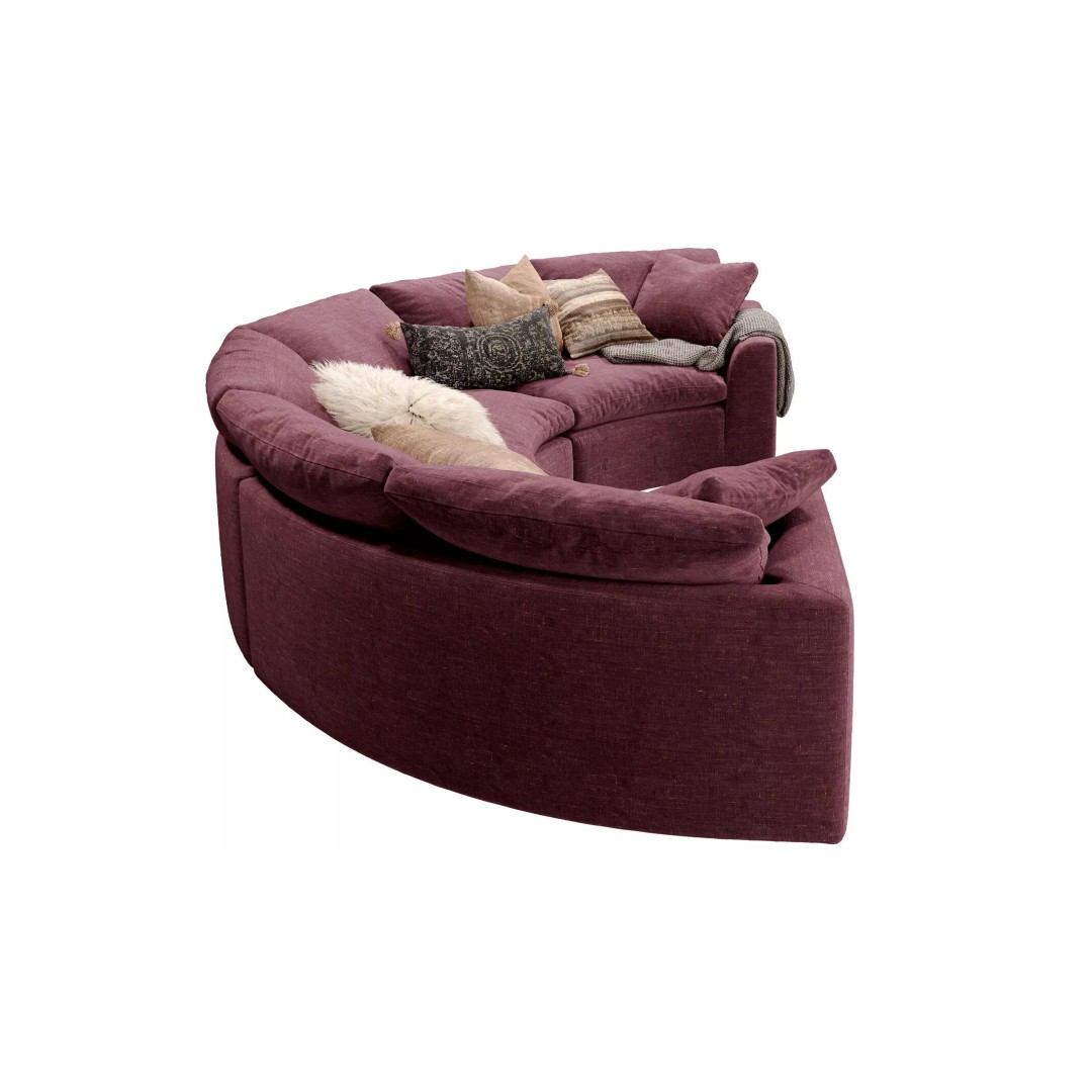 Cloud Semicircle Sofa 3D Model – Curved Modular Design, FBX & OBJ - View 8
