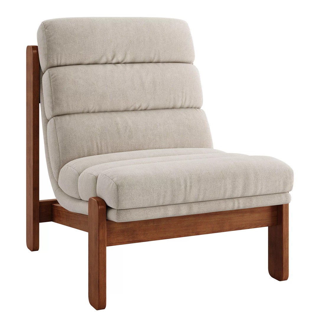 Philippe Accent Chair 3D Model – High-Quality Armchair for Interior Design - View 2
