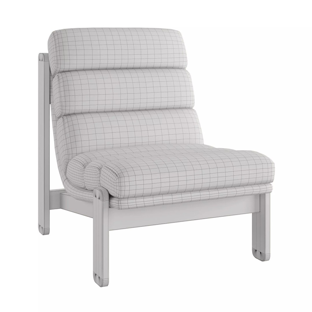 Philippe Accent Chair 3D Model – High-Quality Armchair for Interior Design - View 5
