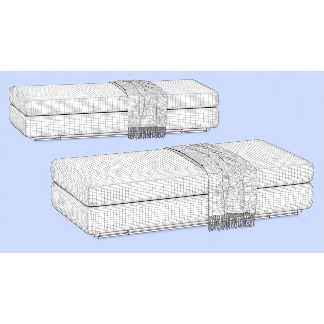 Modern Upholstered Sofa 3D Model – Premium PBR Asset for Archviz - View 6