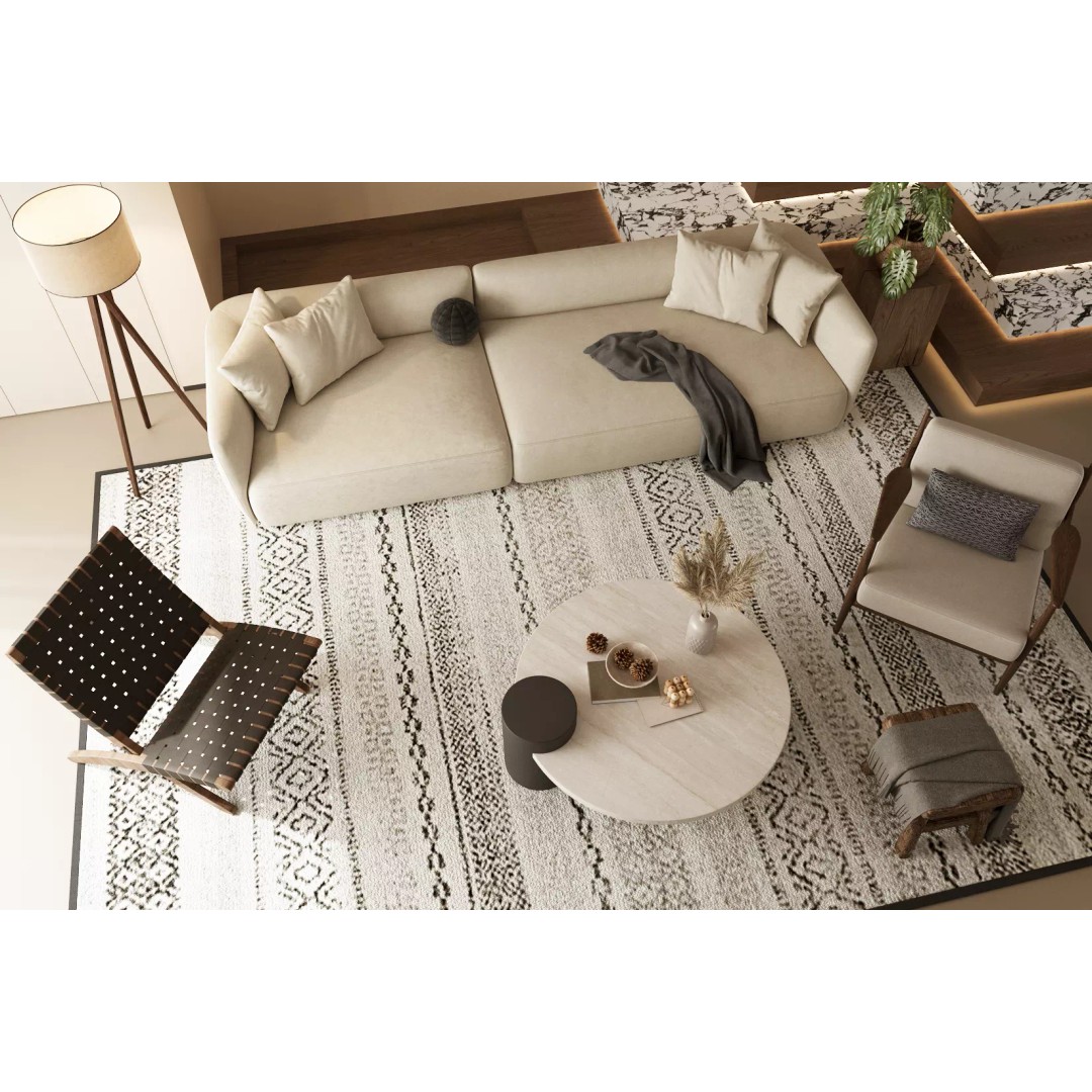 Wabi-Sabi Villa Living Room 3D Model – Modern Interior, FBX, Blender - View 7
