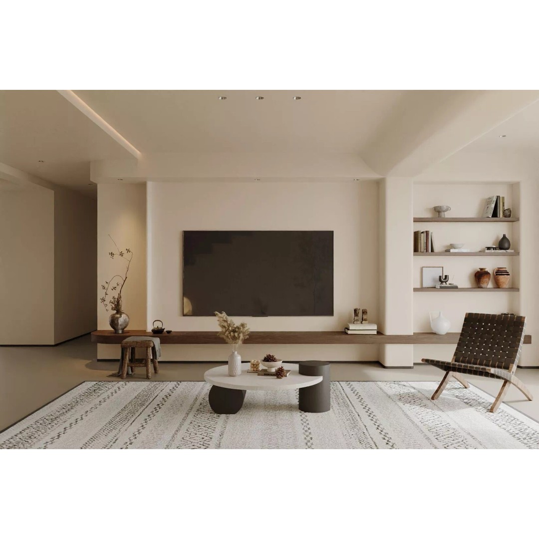 Wabi-Sabi Villa Living Room 3D Model – Modern Interior, FBX, Blender - View 8