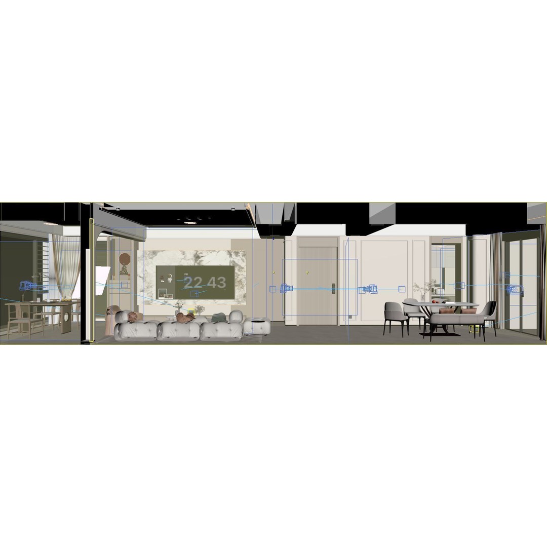 Modern House 3D Model – Low Poly Interior Design Asset, FBX - View 8