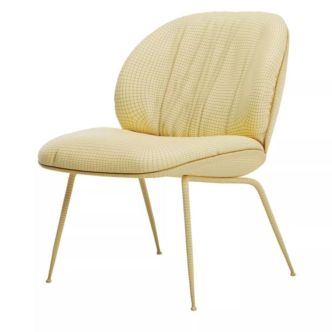 Beetle Lounge Chair 3D Model – Modern Leather Armchair, FBX & OBJ