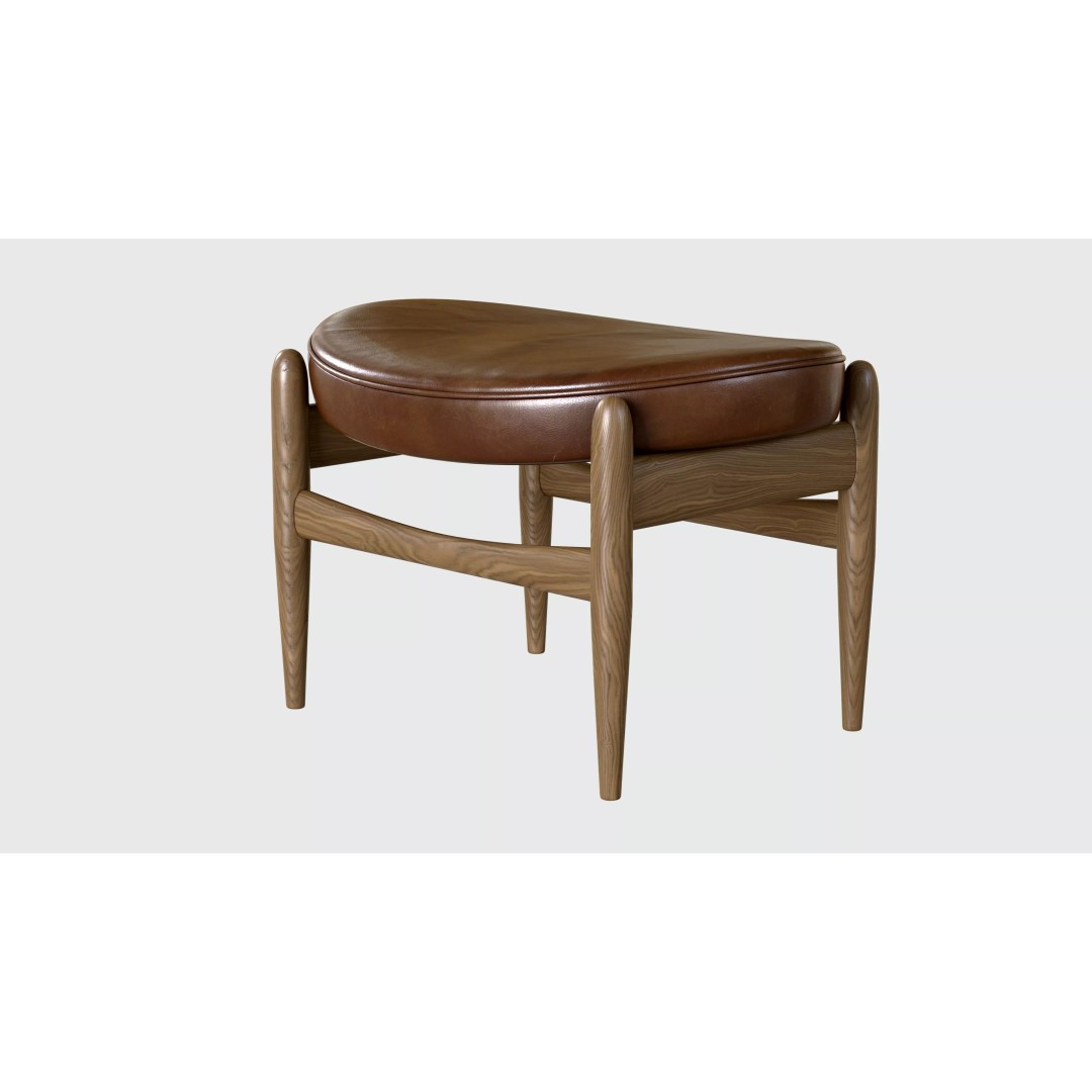 Ottoman Elizabeth 3D Model – Low Poly PBR Upholstered Furniture - View 2