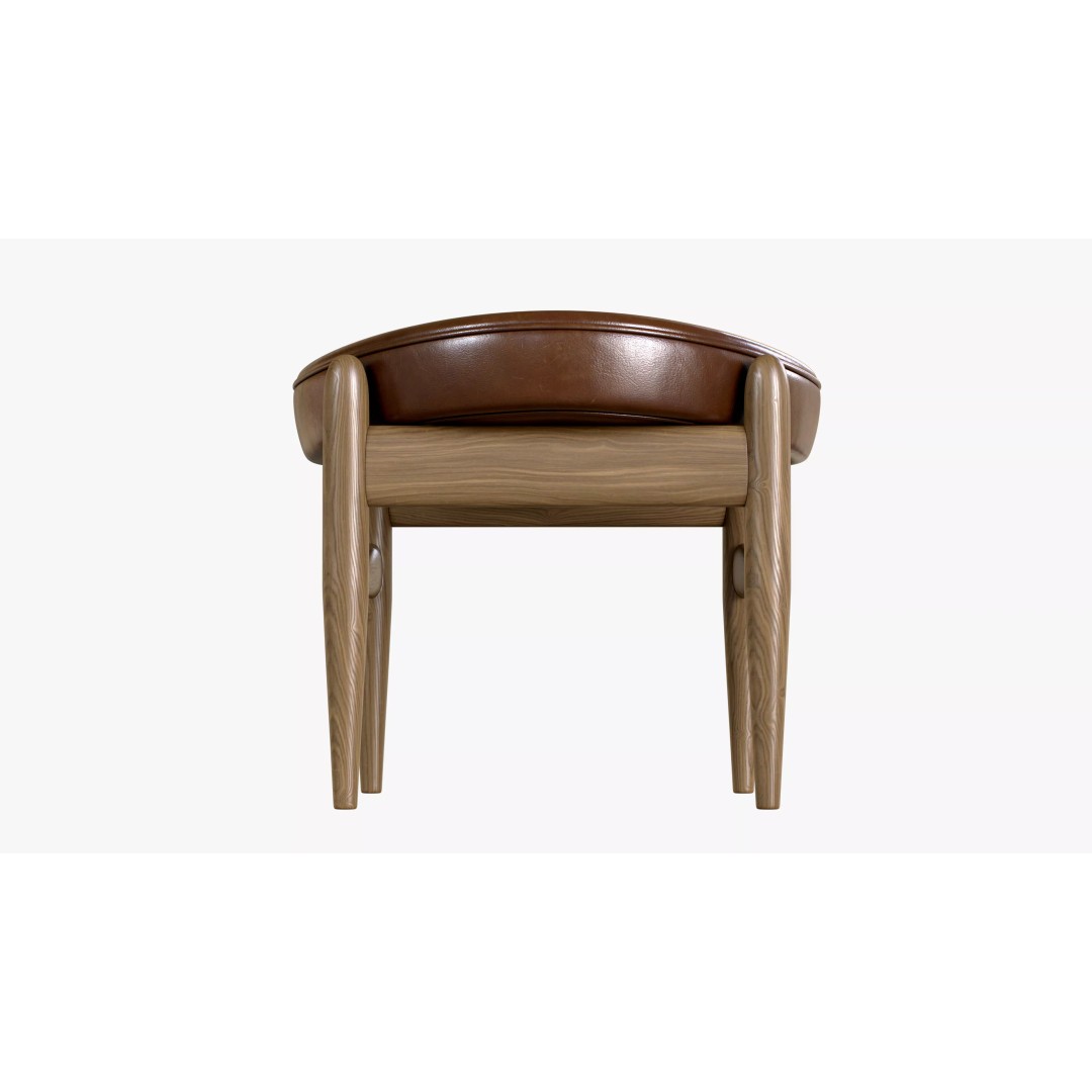 Ottoman Elizabeth 3D Model – Low Poly PBR Upholstered Furniture - View 4