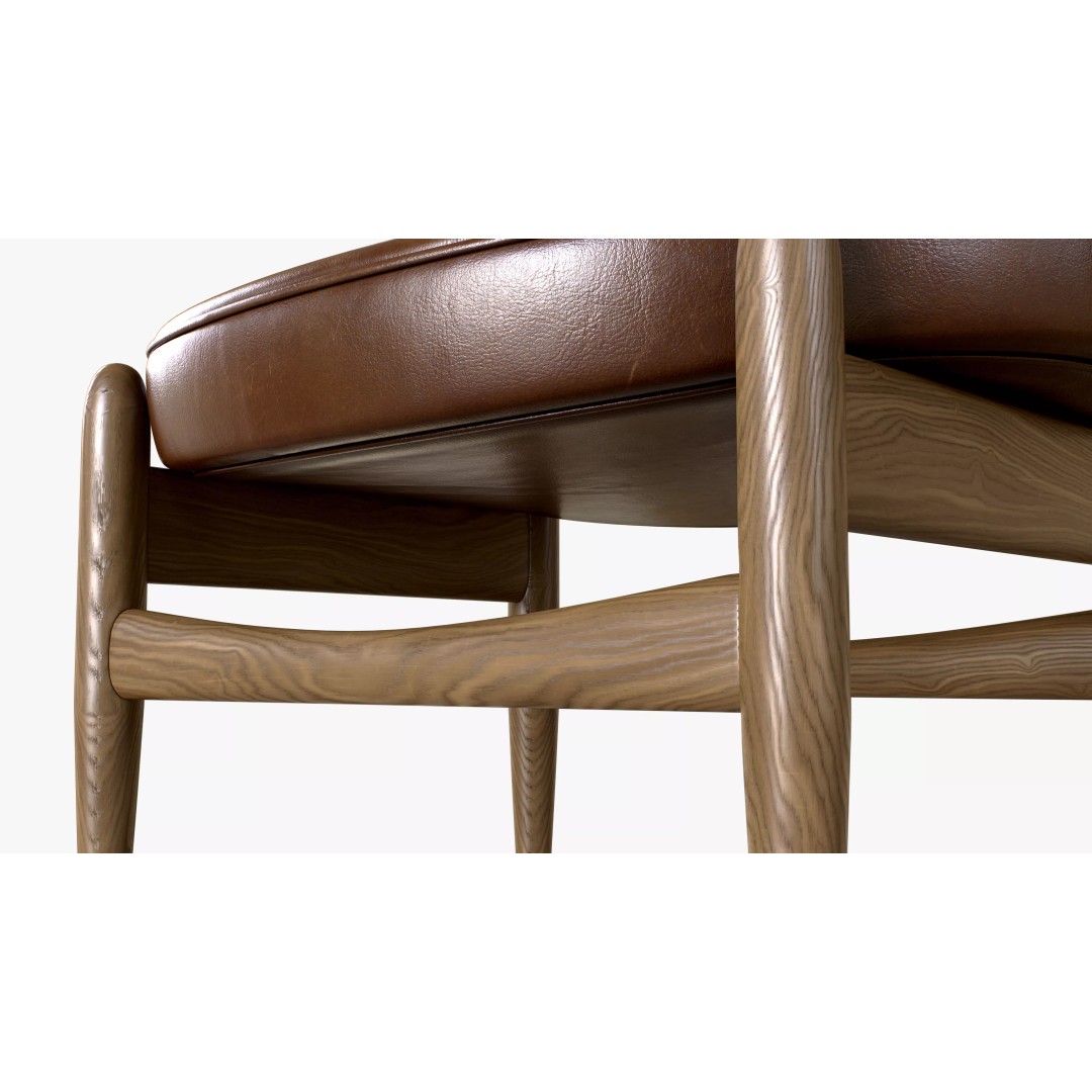 Ottoman Elizabeth 3D Model – Low Poly PBR Upholstered Furniture - View 6