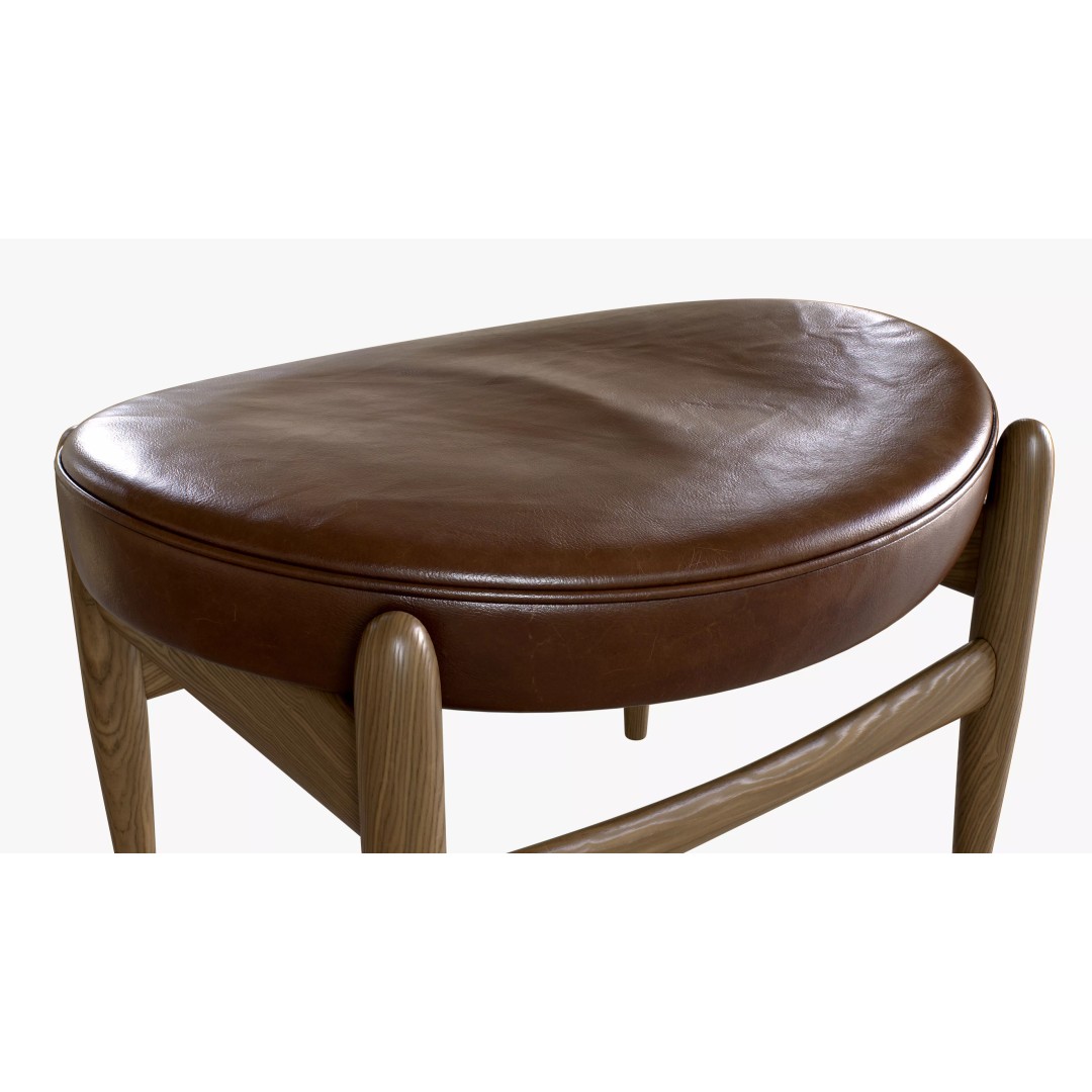 Ottoman Elizabeth 3D Model – Low Poly PBR Upholstered Furniture - View 7