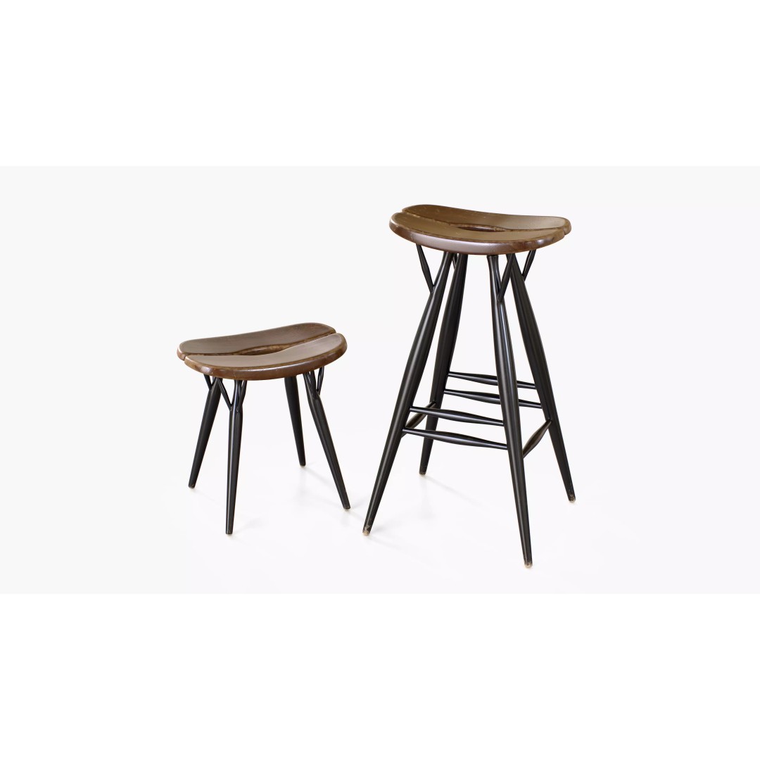 Artek Pirkka Stool 3D Model – Low Poly PBR Furniture Asset, FBX - View 2