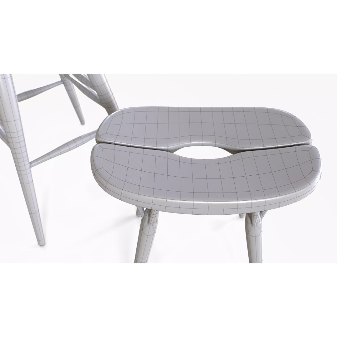 Artek Pirkka Stool 3D Model – Low Poly PBR Furniture Asset, FBX - View 9