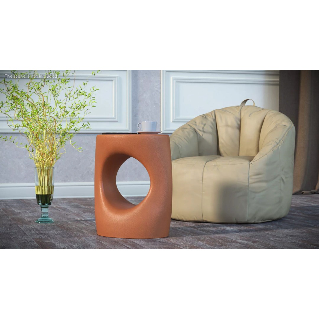 Sculptural Atoll Side Table 3D Model – Modern Designer Table, FBX - View 4