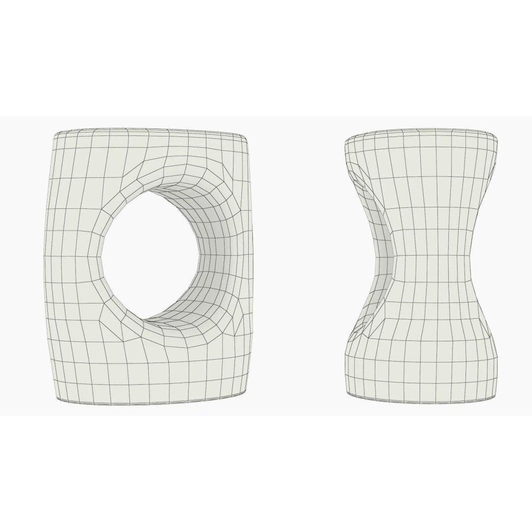 Sculptural Atoll Side Table 3D Model – Modern Designer Table, FBX - View 8